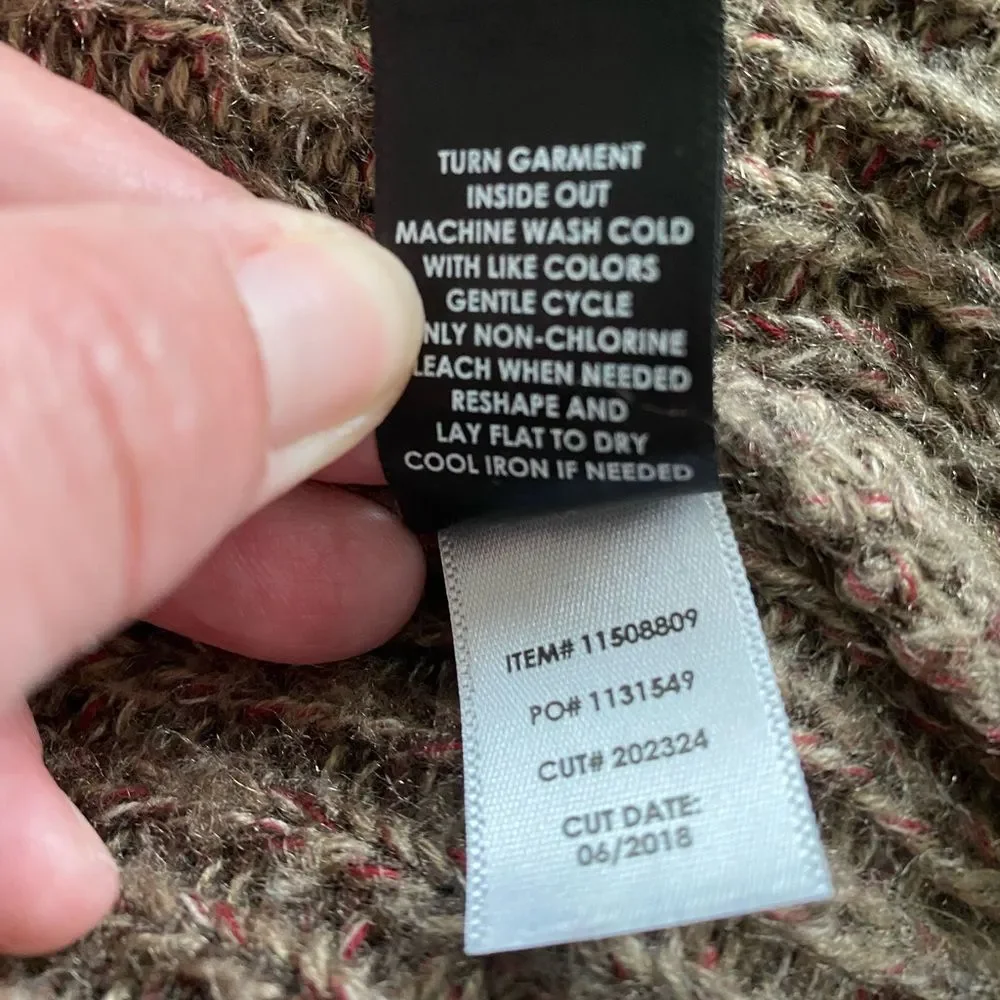 Torrid Open Cable Knit Cardigan Long Line Mid-length Sweater Brown Marled 00 - Picture 10 of 10